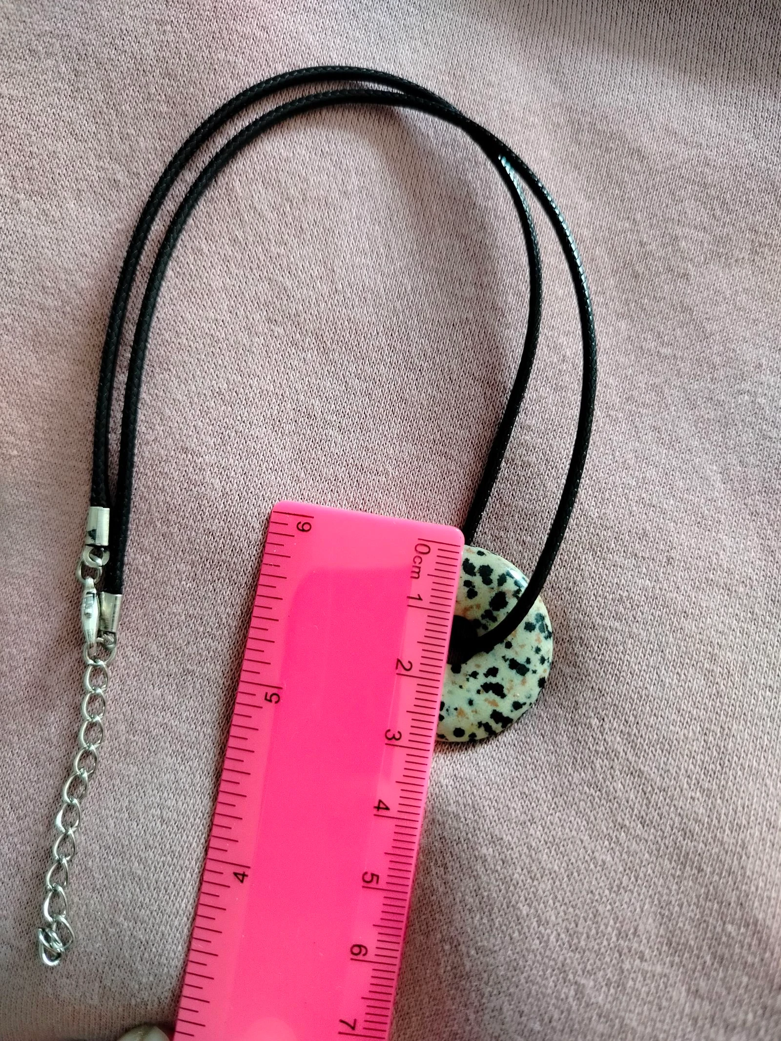 Dalmatian jasper natural stone necklace – photo 3